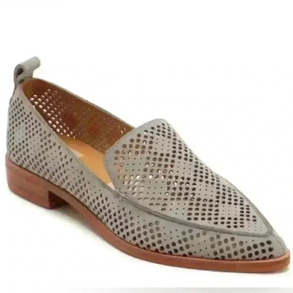 Dolce Vita Shoes - Dolce Vita Kleo Perforated Suede Taupe Loafers size 8 EUC